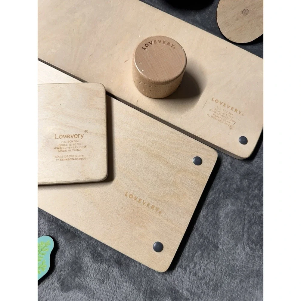 Lovevery wooden puzzle lot  Wooden Montessori Developmental Baby Toys